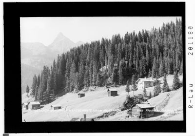 Gasthaus Schönhof Mantschwitz 1575 m, Montafon: Gasthaus Schönhof auf Matschwitz gegen Schwarzhorn