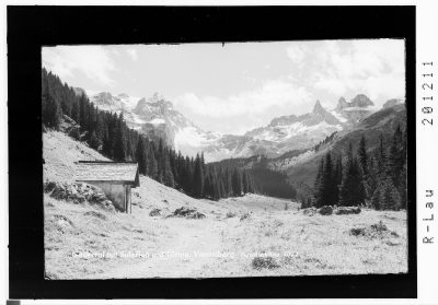 Gauertal gegen Drei Türme und Sulzfluh