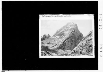 Öfenpass / Drusenfluh / Schweizertor: Schweizertor gegen Öfapass und Drusenfluh