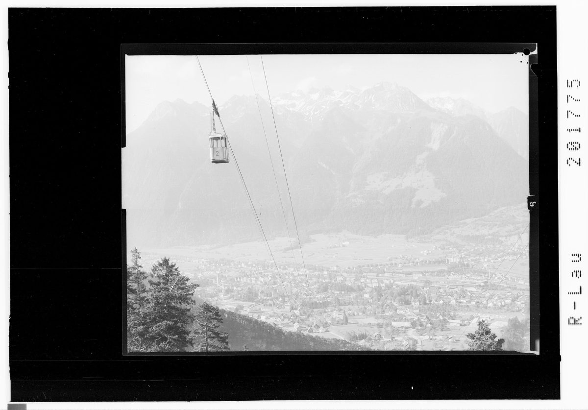 Muttersberg - Seilbahn mit Bludenz gegen Rhätikon
